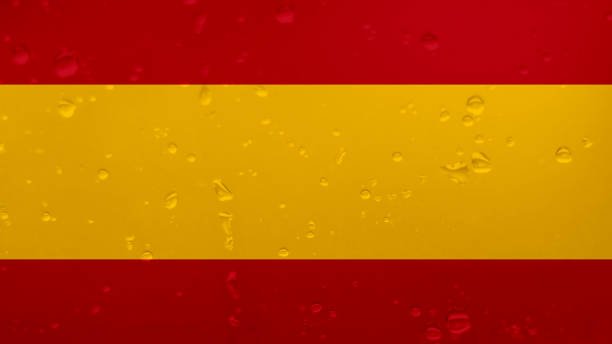 bandera españa con agua